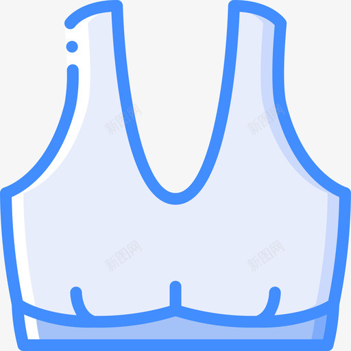 胸罩内衣1蓝色图标svg_新图网 https://ixintu.com 内衣 胸罩 蓝色