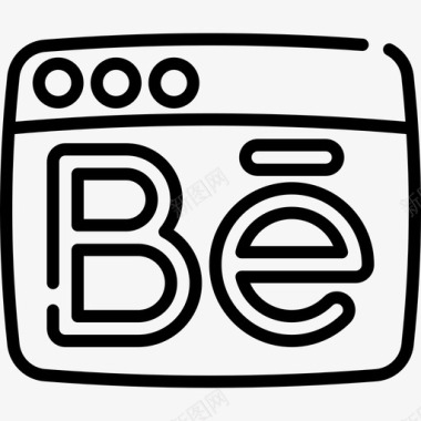 Behance社交媒体153线性图标图标