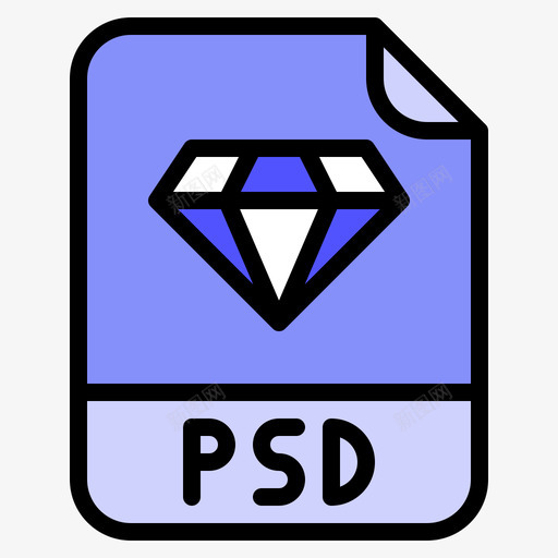 Psd文件扩展名线性颜色svg_新图网 https://ixintu.com Psd 文件 扩展名 线性 颜色