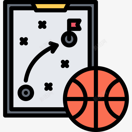 战略篮球48彩色图标svg_新图网 https://ixintu.com 彩色 战略 篮球