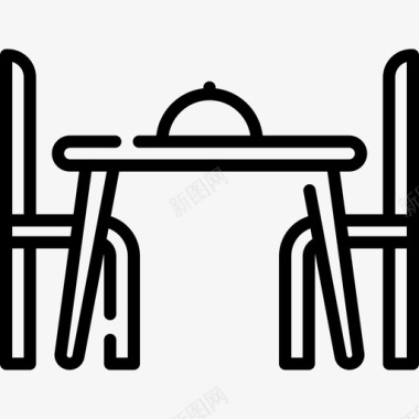 餐桌家具49直列式图标