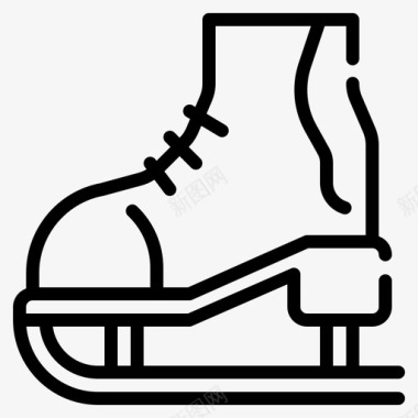 溜冰鞋94冬季直线型图标图标