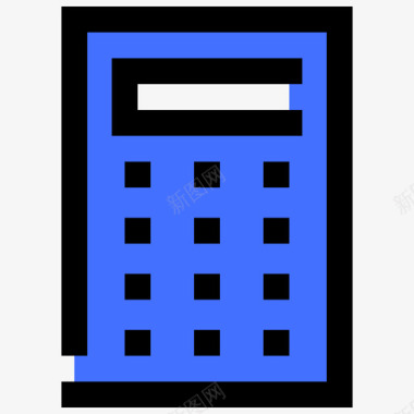计算器商业计划蓝色图标
