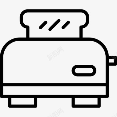 烤面包机电子11线性图标