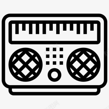 收音机复古技术7线性图标