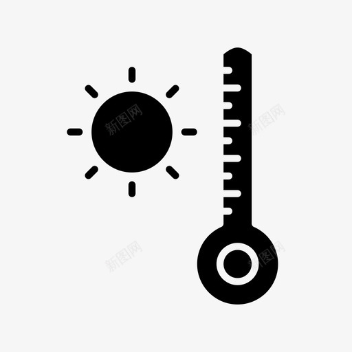 摄氏度日预测图标svg_新图网 https://ixintu.com 天气 字形 摄氏度 温度 预测