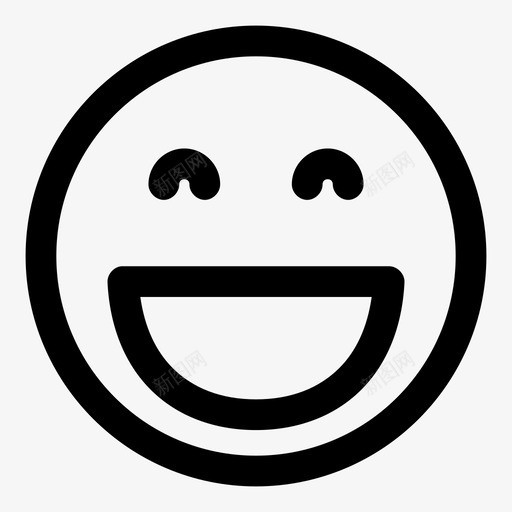 开心脸表情感情图标svg_新图网 https://ixintu.com 喜欢 大胆 开心 感情 表情 随意