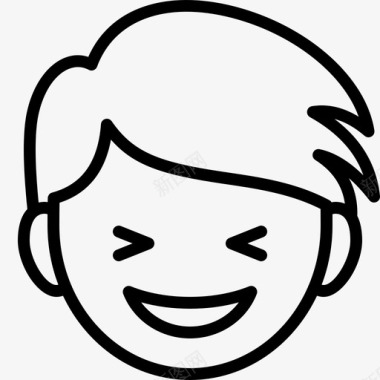 退出男孩表情图标