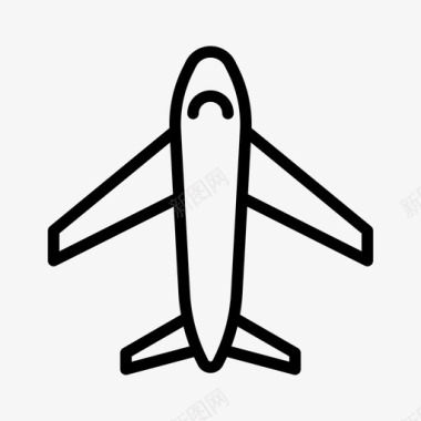 飞机37号豪华商店直线型图标图标
