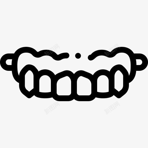 下颌牙科护理44线性svg_新图网 https://ixintu.com 下颌 牙科 护理 线性