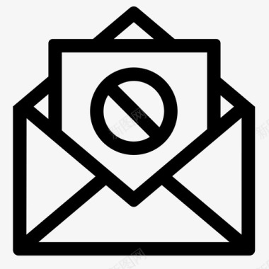 禁止消息电子邮件禁止图标