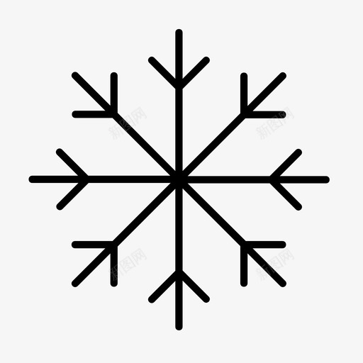 雪花自然室外图标svg_新图网 https://ixintu.com 天气 室外 户外 自然 雪花