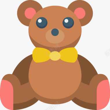 熊软玩具扁的图标