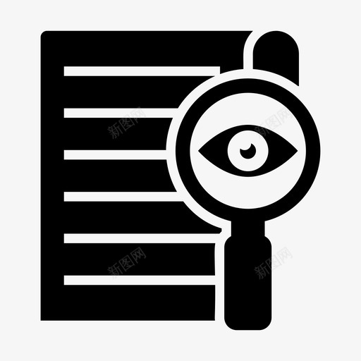 文件审阅文档监视文档审阅图标svg_新图网 https://ixintu.com ui ux 图标 字形 审阅 搜索 文件 文档 界面 监视