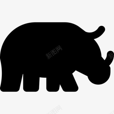 犀牛野生动物6填充图标图标