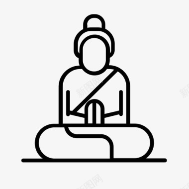 佛教圣洁祈祷图标图标