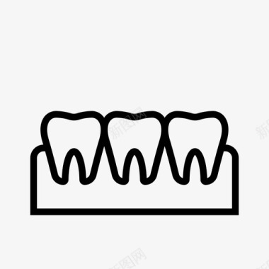 牙齿牙科牙列图标