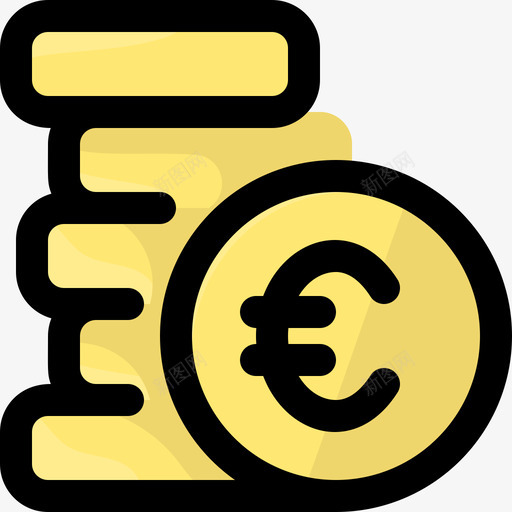 欧元硬币货币92线形颜色svg_新图网 https://ixintu.com 欧元 硬币 货币 线形 颜色