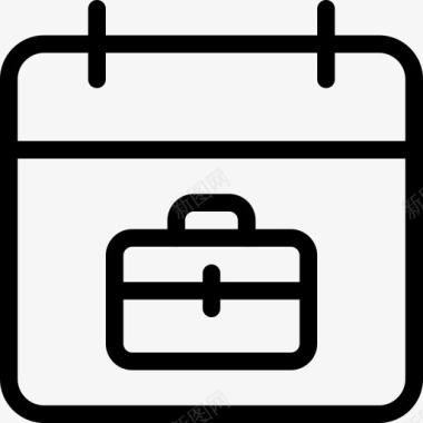 日期工作办公室和工作直系图标