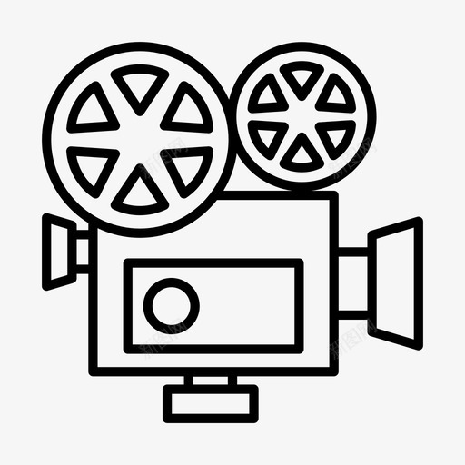 放映机电影场景svg_新图网 https://ixintu.com 电影 放映机 场景 屏幕 轮廓 样式
