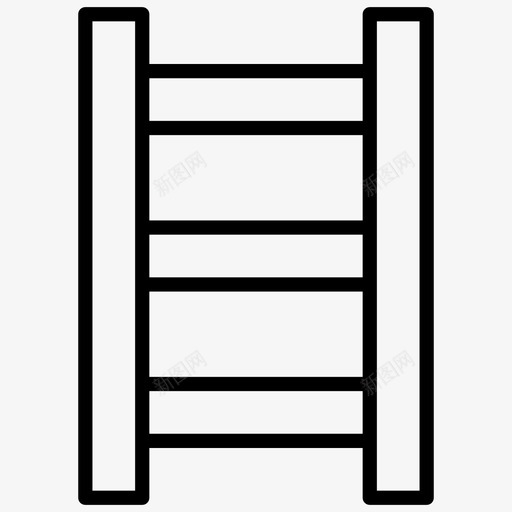 梯子施工设备图标svg_新图网 https://ixintu.com 施工 梯子 楼梯 维修 设备