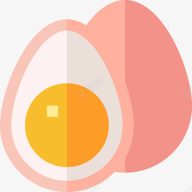 鸡蛋过敏28扁平图标