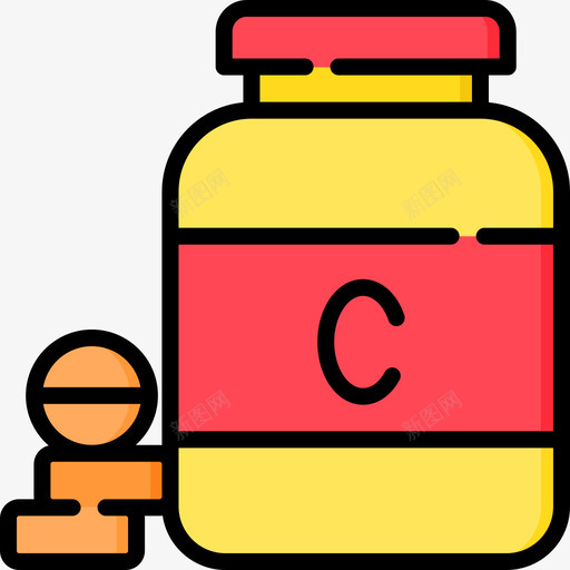 维生素营养18直系颜色图标svg_新图网 https://ixintu.com 直系 维生素 营养 颜色