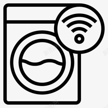 洗衣机智能家居79线性图标