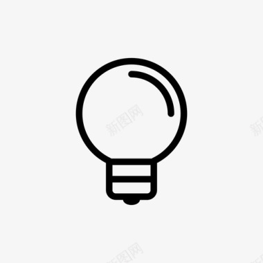 创意灯灯泡概念图标