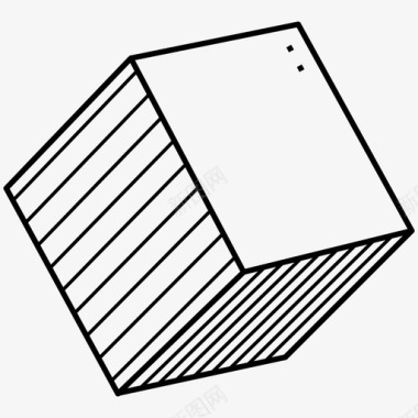三维立方体块容器图标