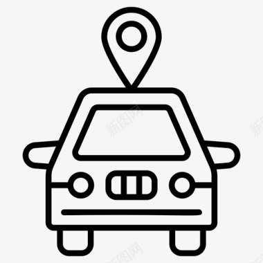 汽车导航汽车定位方向导航图标图标