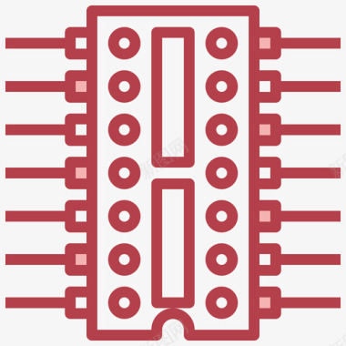 Cpu电子元件4红色图标
