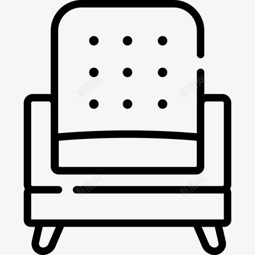 扶手椅家具49线性svg_新图网 https://ixintu.com 扶手 家具 线性
