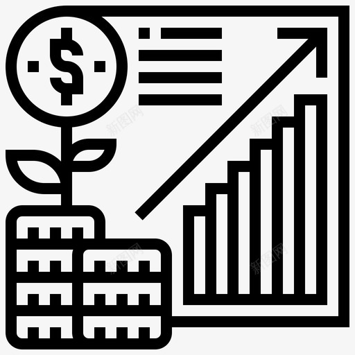 利润收益增长svg_新图网 https://ixintu.com 收益 利润 增长 成功 财务 战略方针