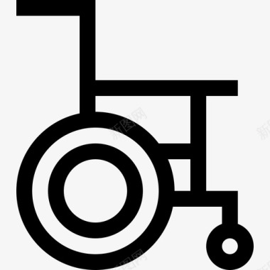 轮椅医疗服务9直线图标图标