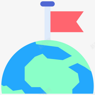 旗帜地理位置42平坦图标图标