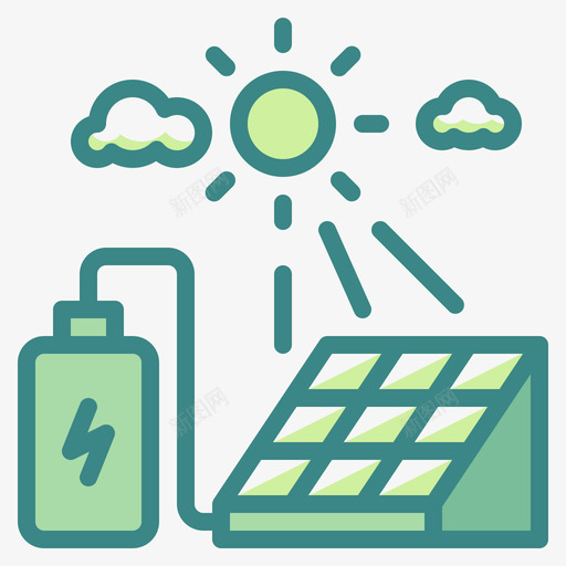 太阳能电池创新可再生能源双色调svg_新图网 https://ixintu.com 太阳能电池 创新 可再 再生 能源 双色 色调