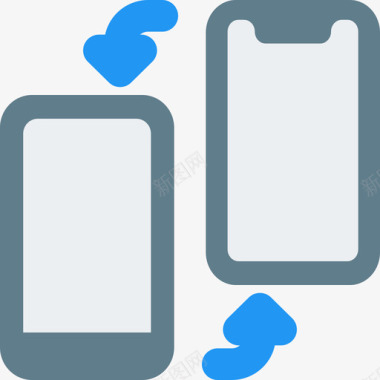 连接性电话和手机3扁平图标