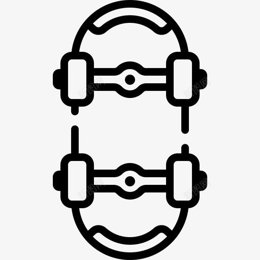 滑板儿童玩具39直线型图标svg_新图网 https://ixintu.com 儿童玩具 滑板 直线 线型