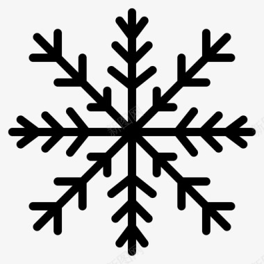 雪花圣诞节269轮廓图标图标