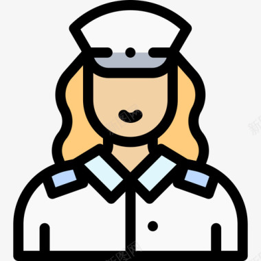 船长27号水手直系肤色图标图标