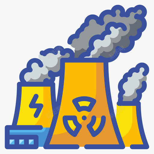 核电站创新可再生能源2线性颜色svg_新图网 https://ixintu.com 核电站 创新 可再 再生 能源 线性 颜色