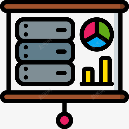 演示文稿数据库管理6线颜色svg_新图网 https://ixintu.com 演示 文稿 数据库 管理 颜色