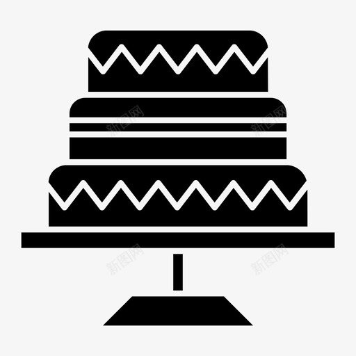 蛋糕庆祝活动食物图标svg_新图网 https://ixintu.com 固体 庆祝活动 晚餐 蛋糕 食物 餐厅