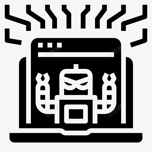 僵尸网络网络机器人svg_新图网 https://ixintu.com 网络 僵尸 机器人 软件 网络安全