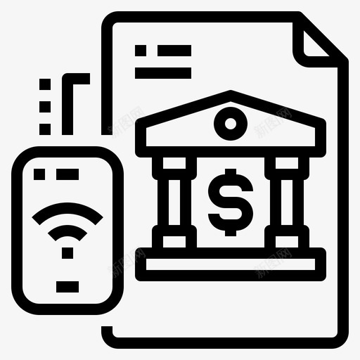 银行物联网78线性svg_新图网 https://ixintu.com 银行 联网 线性
