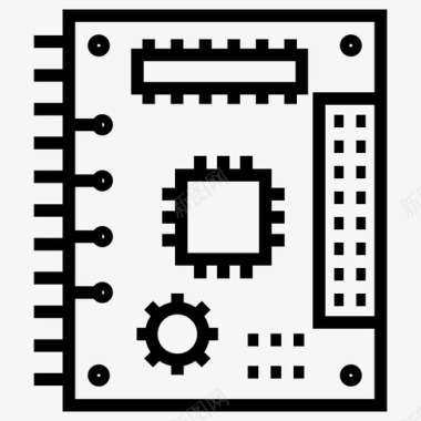 电路板控制板电子板图标图标