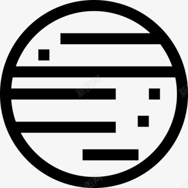 行星太空184直线图标图标