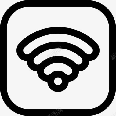 Wifi信号和禁令10线性图标