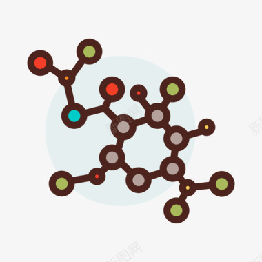 分子结构118学校线颜色图标图标